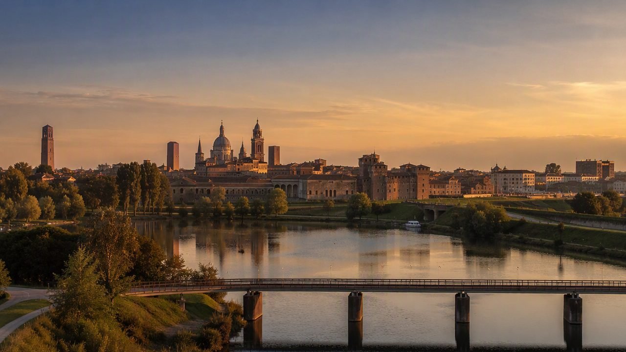 Centro storico di Mantova tra i laghi